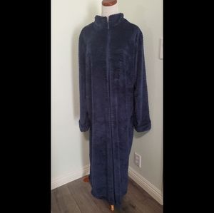 Stan Herman Plush Navy Robe sz tall 1x